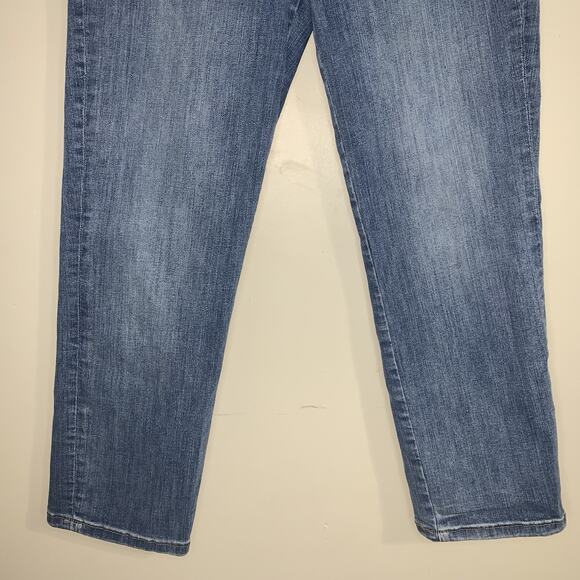EXPRESS Straight Super High Rise 4R Blue Denim Jeans - Picture 3 of 12